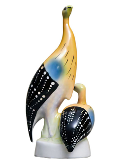 Фарфоровая статуэтка "Цесарки" Hollóháza