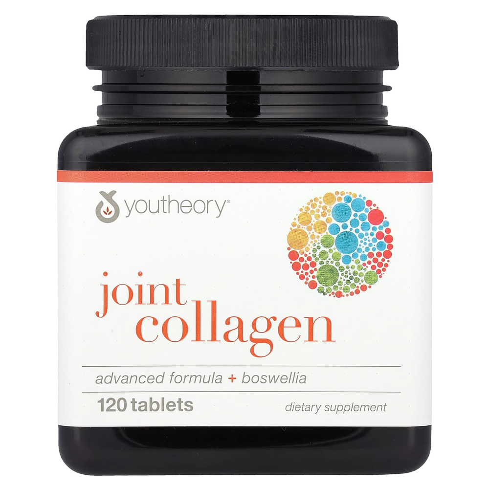 Youtheory, Joint Collagen, улучшенный состав с босвеллией, 120 таблеток