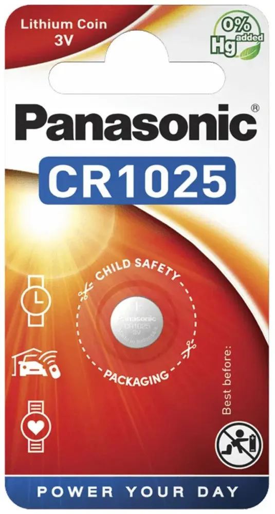 Батарейка Panasonic Lithium Power CR-1025 литиевая 1 шт