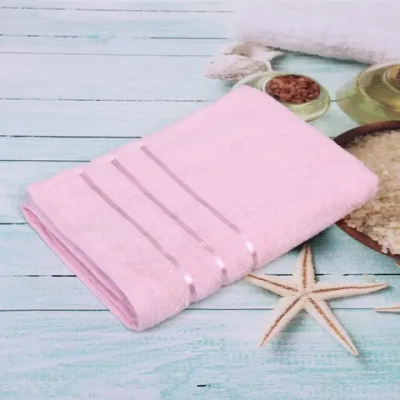 Полотенце махровое 70*140см «LUNA» цвет светло-розовый 10100 плотность 360гр/м2 с петелькой-подвесом