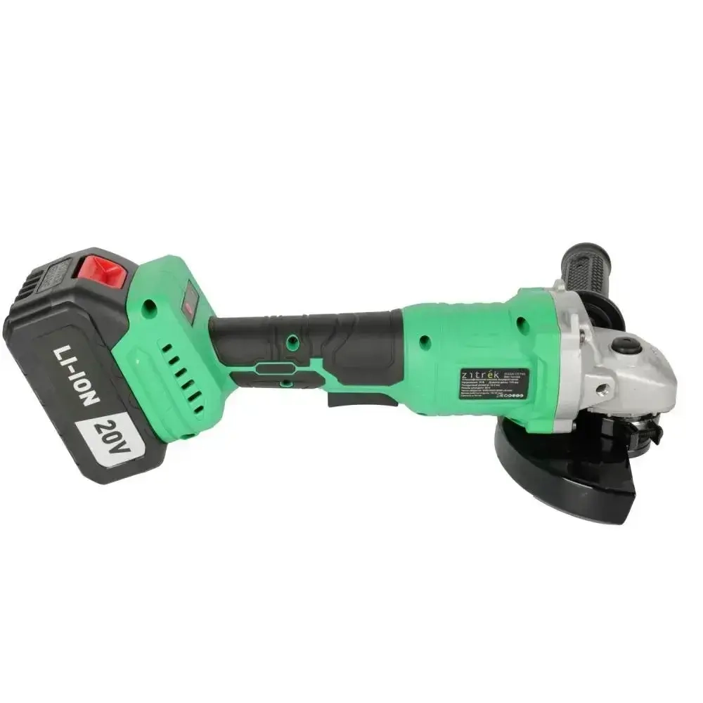 Болгарка Zitrek ZKAG20-125 PRO (20В, АКБ 4Ач и З/У, 8000 об/мин, d диска 125 мм, кейс) / УШМ / Шлифмашина
