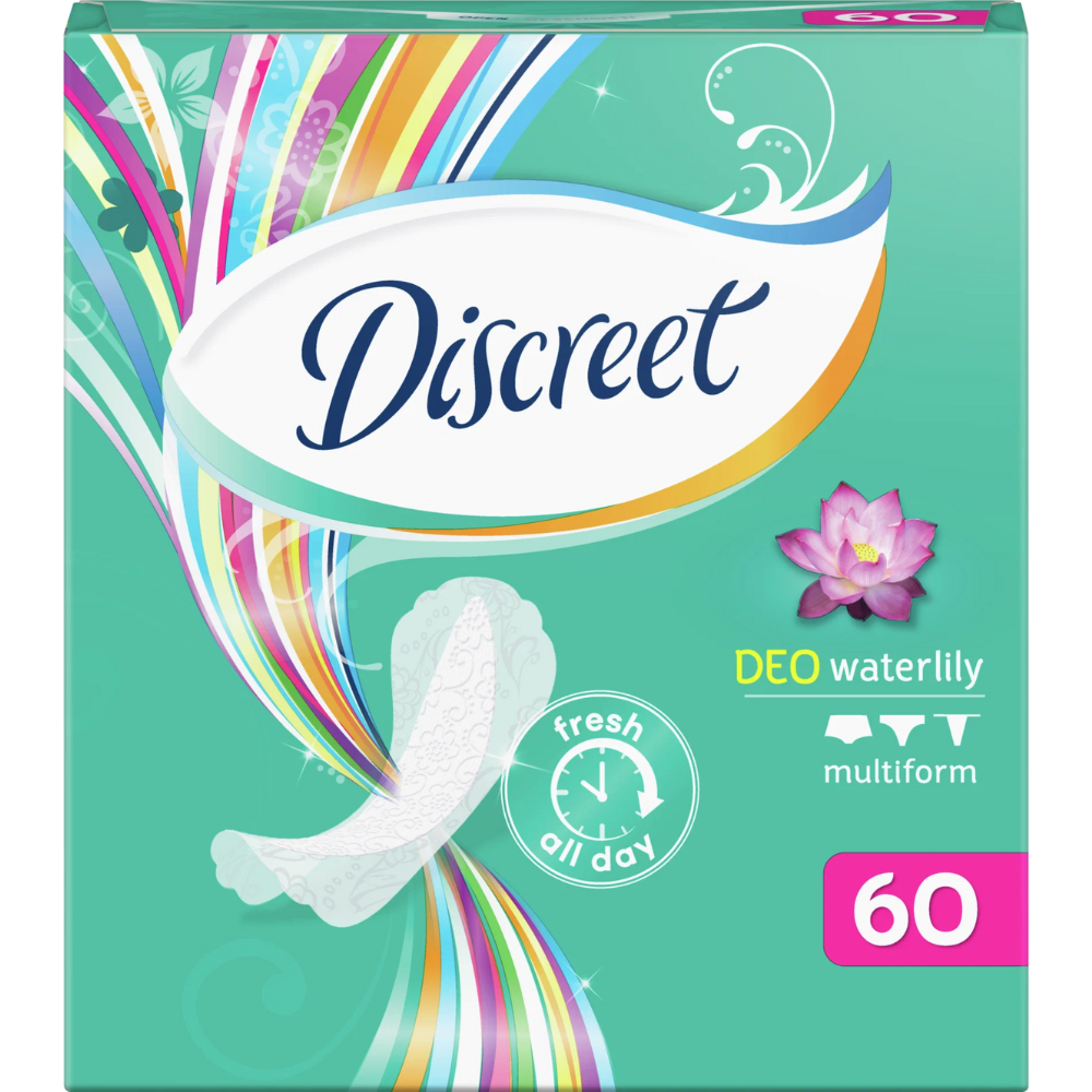 Прокладки ежедневные Discreet Deo Water Lily Multiform 60 шт