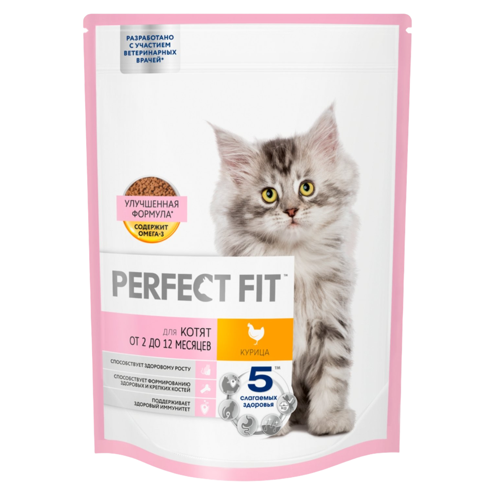 Корм "Perfect Fit" для котят с курицей 650г
