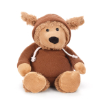 Игрушка-грелка Овечка в худи коричневая 25см.