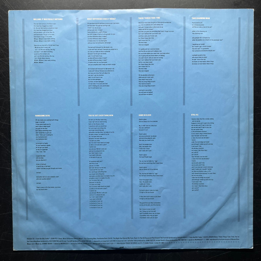 The Smiths - Hatful Of Hollow (Швеция 1984г.)