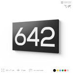 Номер на дверь 642, табличка на дверь для офиса, квартиры, кабинета, аудитории, склада, черная 120х70 мм, Айдентика Технолоджи