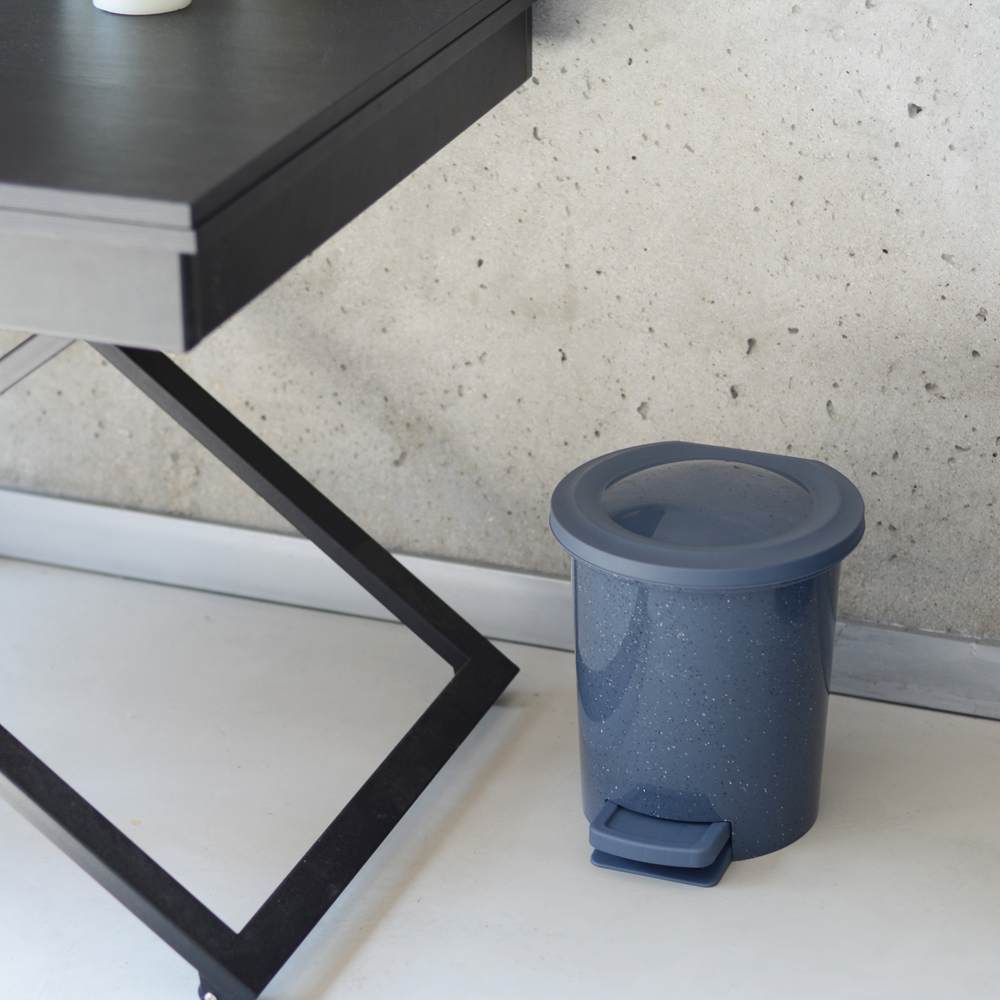 Ведро для мусора с педалью "Stone", темный камень