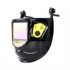 Щиток защитный лицевой сварщика РОСОМЗ КН PRESIDENT CRYSTALINE ЯМАЛ (маска сварщика) с креплением на каску, арт.05545