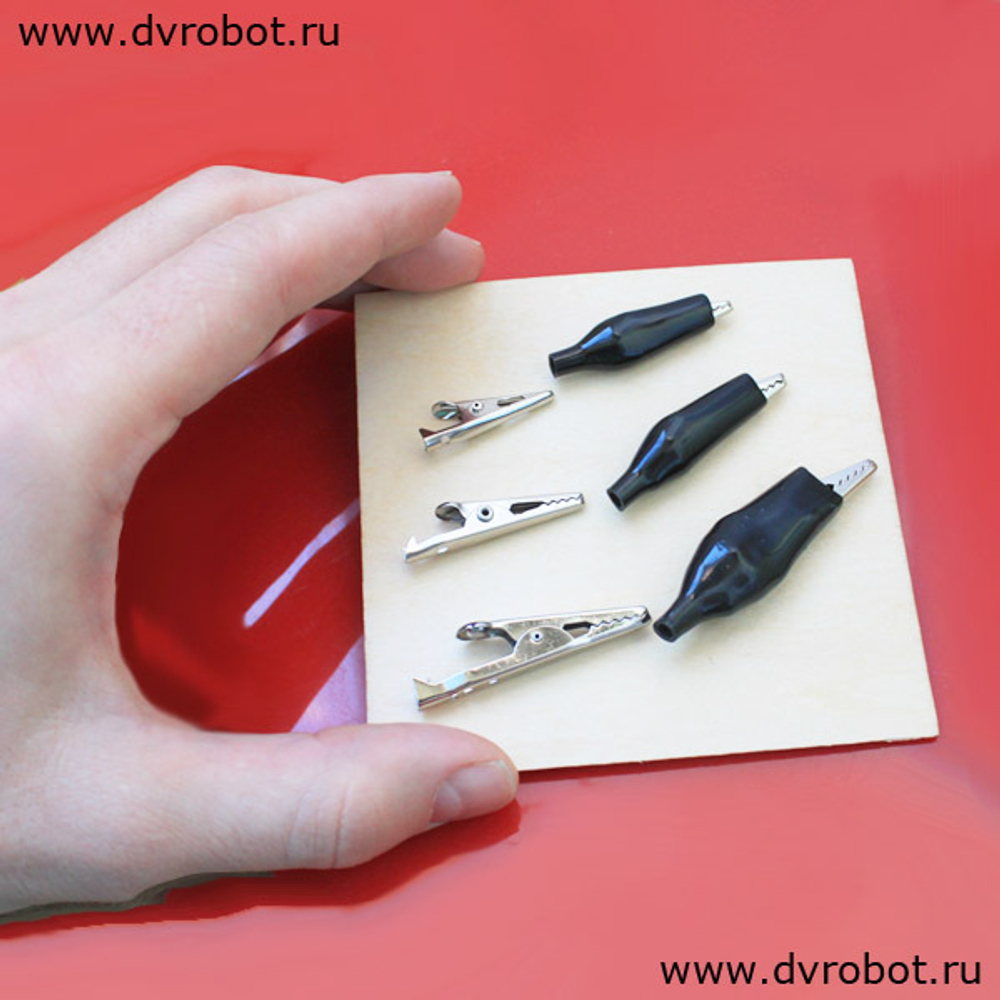 Крокодил зажимной 3.5см- красный