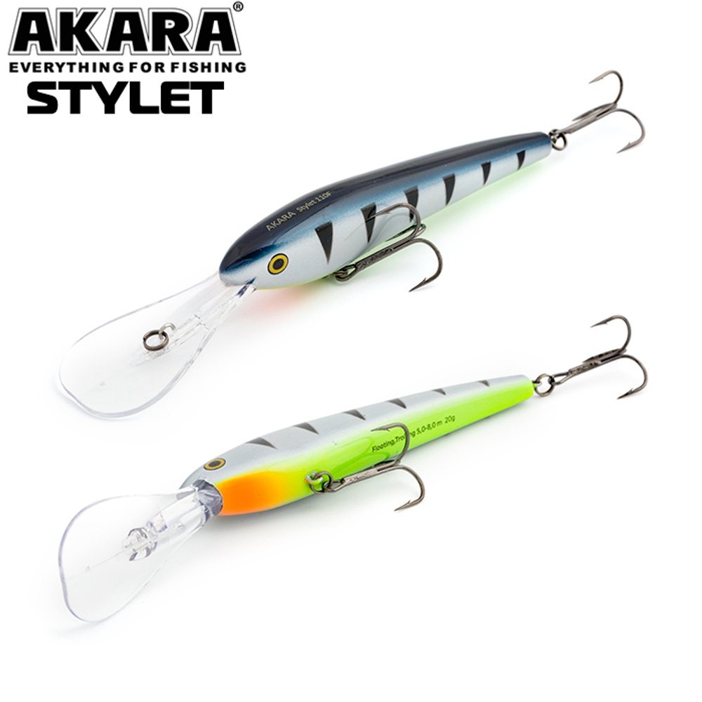 Воблер Akara Stylet 110F 20 гр. (5/7 oz 4,3 in) A26