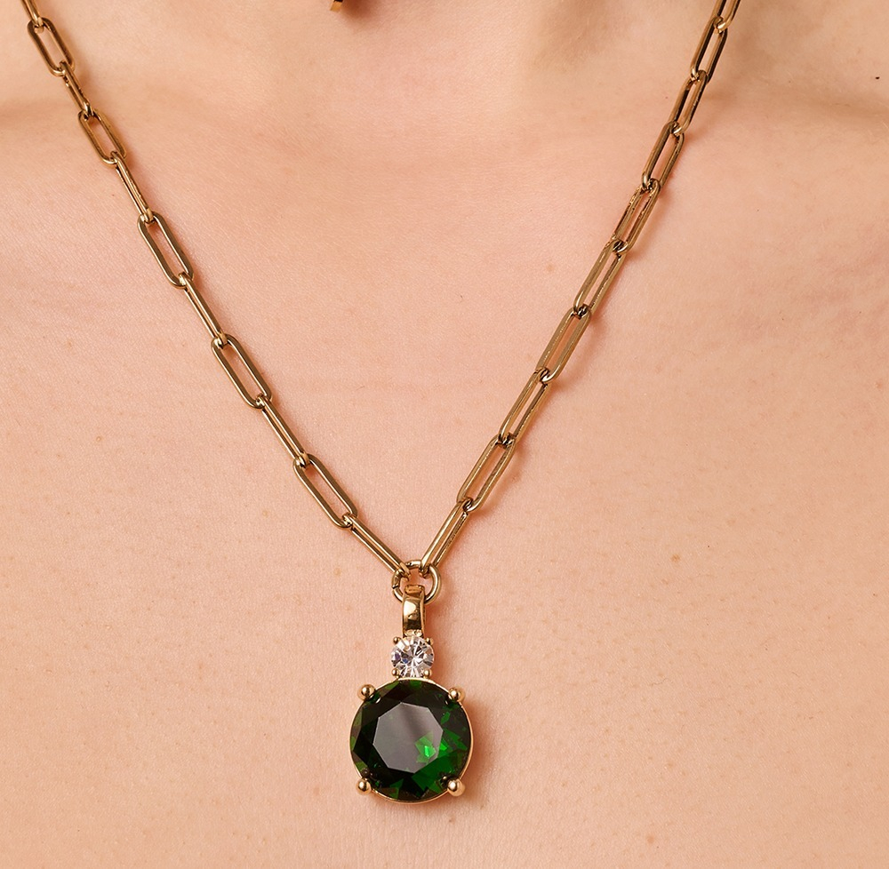 Колье Dyrberg Kern GLORY SG EMERALD GREEN / CRYSTAL 470145