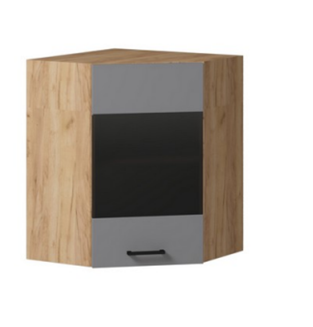 Alisa Grey - Шкаф угловой 600 со стеклом