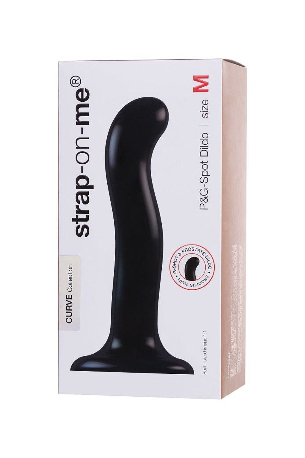 Черный стимулятор для пар P&G-Spot Dildo Size M - 18 см. (Цвет: черный)