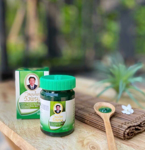 Зеленый бальзам с Барлерией Green Balm Compound Saledphangphon Balm Formula 2 WangProm