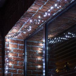 ULD-F90PRO S10M-100-SBK WH Гирлянда светодиодная. 10м. без вилки. Статическое свечение. Соединяемая. 100 светодиодов. Белый свет 6000K. IP67. Провод черный. ТМ Uniel