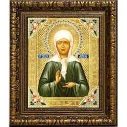 Икона Святой блаженной Матроны Московской на холсте.