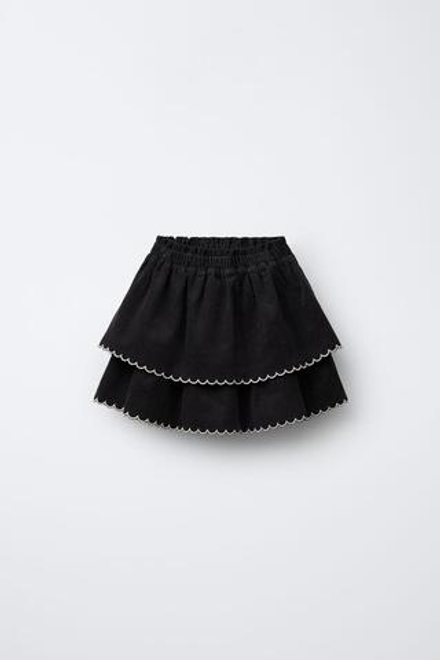 ZARA ЮБКА-ШОРТЫ ИЗ МИКРОВЕЛЬВЕТА, АНТРАЦИТОВО-СЕРЫЙ