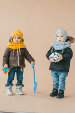 Шапка весенняя/осенняя вязаная ОРЕО (Горчица)