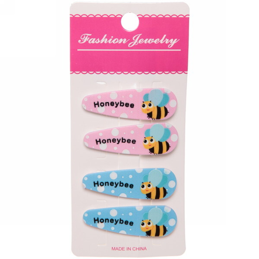Зажимы для волос 4шт «Baby boom-Пчёлка Мими», микс 2 цвета, 5,2*1,7 см