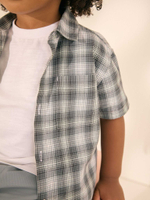 Рубашка с коротким рукавом для мальчика Next AD1-668, Черный, Белый