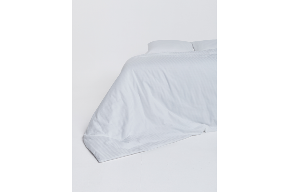 Постельное белье GoodNight Pure Страйп-сатин 2 сп. (пододеяльник и 2 наволочки), белый