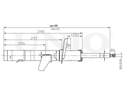 Амортизатор газовый задней подвески UNIO SAB-10630