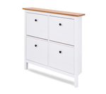 Обувница 4 ящика КЫМОР (HEMNES), 106х101х22 см, белый/светло-коричневый