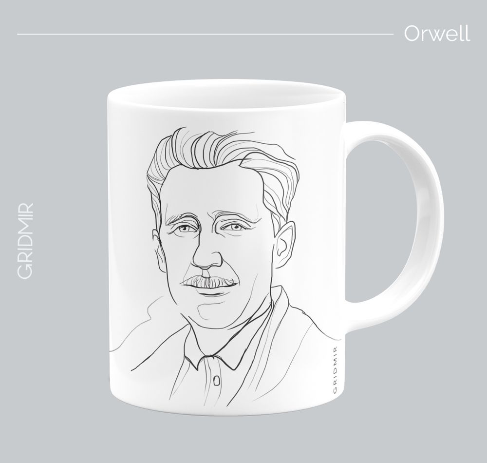 Кружка с принтом минимализм "Оруэлл"