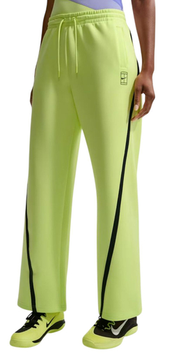 Женские теннисные брюки Nike Advantage Dri-FIT Mid-Rise Tennis - light lemon twist/black