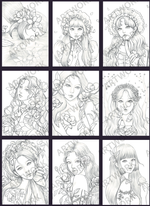 Beautiful days post cards. Coloring Book