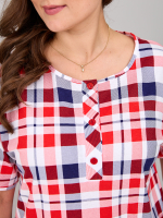 Туника Т-012/клетка-белосинекрасная