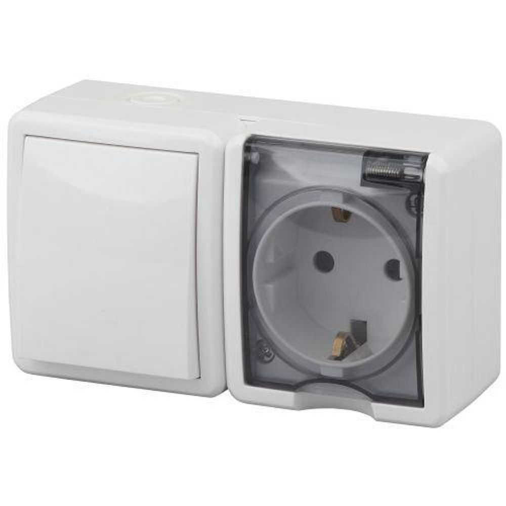 Блок ОП розетка+выключатель 11-7401-01 16АХ(10AX)-250В IP54 Эксперт бел. ЭРА Б0020733 Блок ОП розетка+выключатель 11-7401-01 16АХ(10AX)-250В IP54 Эксперт бел. ЭРА Б0020733