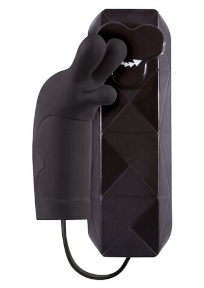 Чёрный вибростимулятор Trois с выносным пультом управления (Цвет: черный)