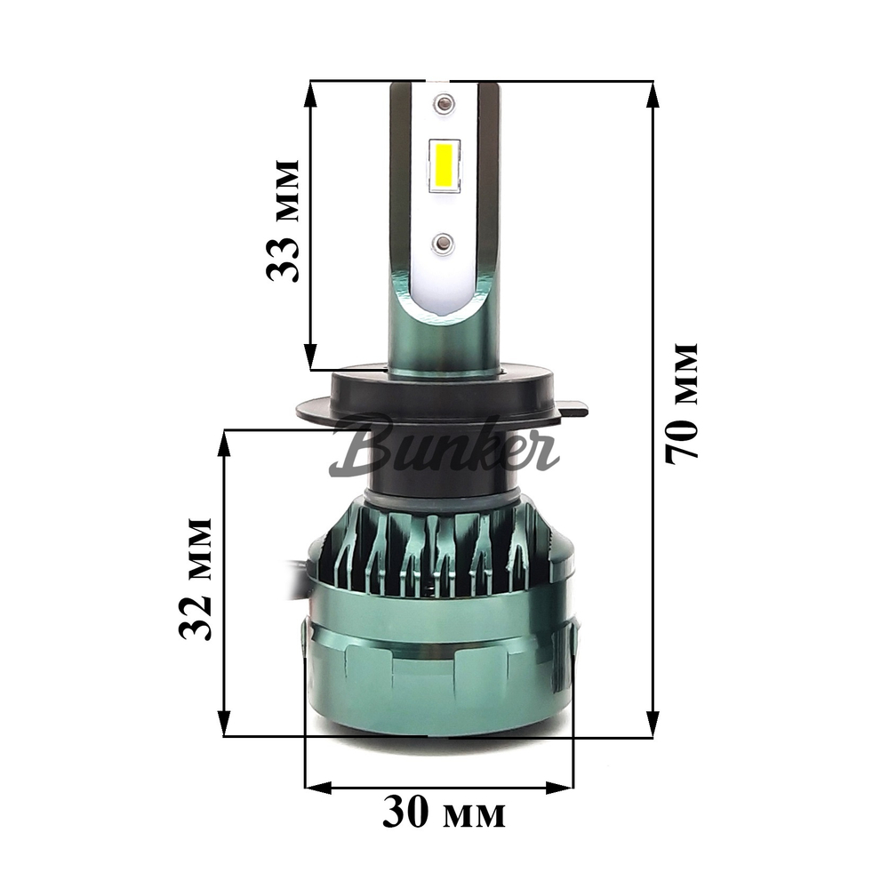 Светодиодные автомобильные LED лампы Takimi SOKOO H7 5500K 12/24V