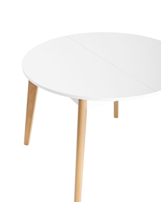 Стол Rondo 100-135*100 бук/белый Stool Group