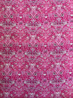Хлопок Liberty ярко-розовый с птицами и ягодами Tana Lawn™ Cotton - Classic Collection