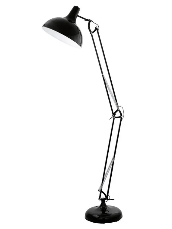 Торшер BORGILLIO 1x60Вт E27, чёрный 38x38x190 см