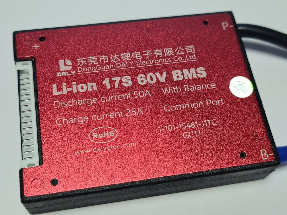 Плата контроля BMS Li-ion 17S 60V 50A