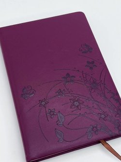 Блокнот 144 л А5 линейка цветы бордовый (8344-4)