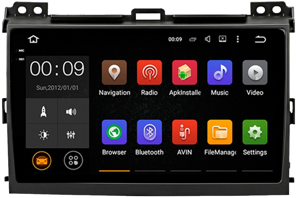 Магнитола для Toyota Land Cruiser Prado 120, Lexus GX470 (экран климата внизу) - AIROC 2K RX-1105 Android 13, QLed+2K, ТОП процессор, 8/128, CarPlay, SIM-слот