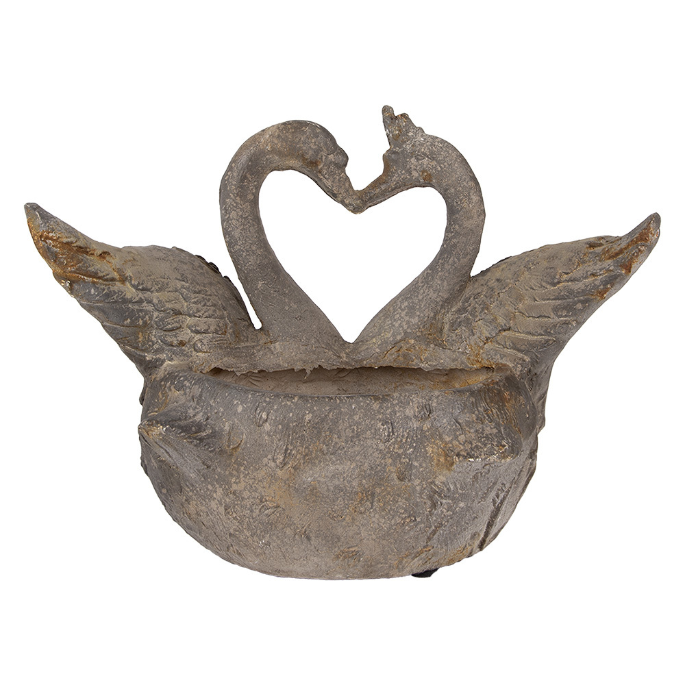 Кашпо "Лебеди" 49x27x37см Магнезия