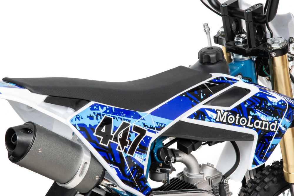 Питбайк Motoland TCX125 E 14/12 + фара синий