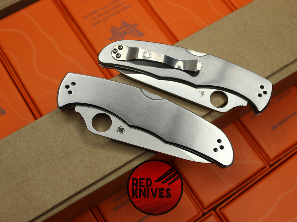 Нож Spyderco Endura® 4 Stainless - стальная рукоять, спуски сред