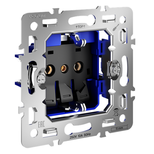 Механизм розетки с заземлением 16А,  Voltum S70 VLS0401M