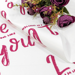 Пленка В рулоне 10 м х 58 см "I like you" (Белый)