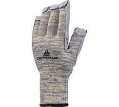 Перчатки трикотажные антипорезные с воловьей кожей VENICUT50 Delta Plus VECUTDX0GJ09