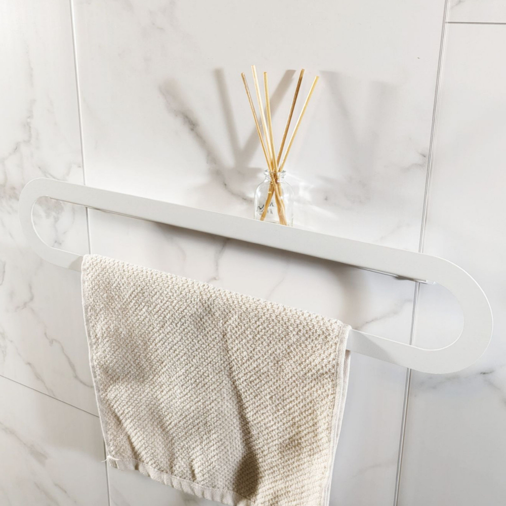 Держатель для полотенец MetaDec Oval 50см белый