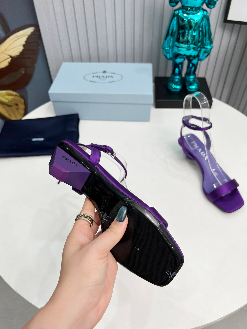 Prada Satin Sandals