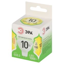 Лампа светодиодная ЭРА GREEN LINE LED MR16-10W-830-GU5.3 GL 10Вт софит теплый свет GU5.3