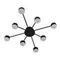 8344/8C COMFI LN26 251 черный, металл Люстра GX53 LED 8*7W 220V TORINA